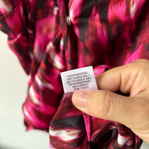 MISA Los Angeles Women's Pink Satin Draped Faux Wrap Mini Dress Size S‎ $370 - Picture 10 of 10